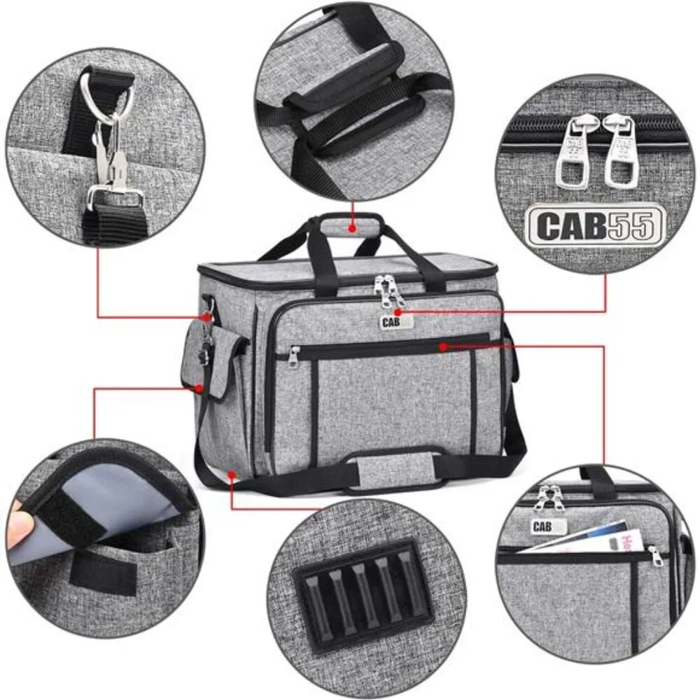 Sewing Machine Case - Carrying Bag with Removable Padding, Tote for